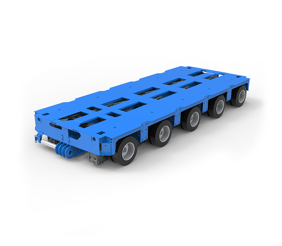 Trailer jalur gandar hidrolik KTG-5 dengan 5 gandar (SPT)