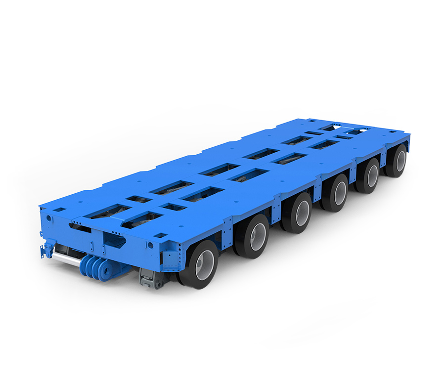 Trailer jalur gandar hidrolik KTG-6 dengan 6 gandar (SPT)